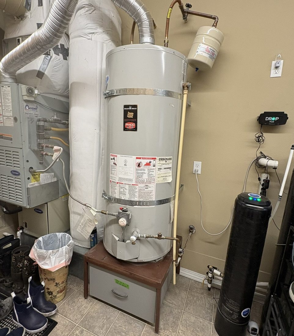 Replacement water heater installation example